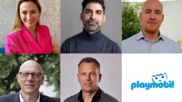 Neue Führungskräfte bei Playmobil - Playmobils neue Führungskräfte: Julia Straschil, Yashar Nategh, Rudolf Perner, Pietro Suardi und Oliver Nieß - Quelle: Playmobil